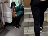 清楚な顔立ちなのにノーパンレギンスでピタ尻を露出する痴女姉さん&nbsp;