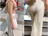 《クロッチまで透けるリブニットパンツ着衣尻》　No.715【Vol.3・おっぱいの膨らみもイヤらしいGAL編】