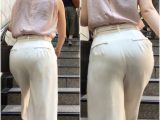 《人気作品の再編集・透け感がエグい着衣尻》 No.736【超美女で腰の振り方もエロい！そして見事な透け感です】