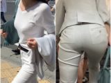 《人気作品の再編集・モデル体型の美乳美女が着るパンツスーツ姿》 No.843【美脚・美尻を思う存分楽しめるシームレスパンツ姿】