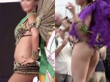 色白ムッチリ美尻と長身スレンダー美人の女子大生サンバダンサー