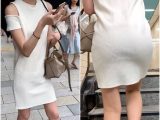 《ミニワンピースから覗くパンティーライン》 No.1013【サングラスGALのプリッとしたお尻の着衣尻】