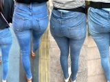 ピチピチジーンズヒップ165_ムチムチ具合が半端ない正に理想的なハイスペック尻のお姉様2人分♪