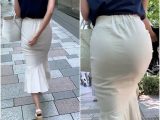 《パンティーのズレを直す美人奥様》 No.1057【凄いピッチピチなタイトスカートで見せつける美尻】