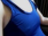 【フェチ観察】キラキラ太陽光下での『乳首の超アップ』（スクール水着コスプレ）
