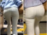 《久々ヒットした白レギパン着衣尻》 No.1246【こんなにも美しいお尻をこんなにも突き出してくる見事なスタイルの美女】