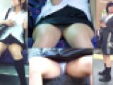 《2人SET》駅ホーム、電車内での無防備ミニスカ制服女子パンチラ盗撮動画お得セット