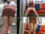 【電車対面パンチラ59】☆三角ゾーン観察記録/後ろ姿がセクシーなお姉さん！