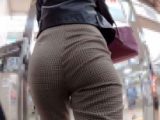 【FHD 60fps動画】出勤前！クッキリ丸見えパンティラインの夜のお姉さん