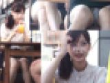 【高画質】会話に夢中でお股ガラ空きP丸見え清楚可愛い女子の極上対面ぱんちら～FHD動画～
