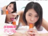 永野楓果 4K動画 見つめる目と器用に動かす舌でドキドキしちゃうソーセージ舐め