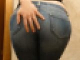 【尻百景】かぶりつきたい豊満尻肉ジーンズの女2