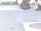 j●撮影バレ警戒されるも。。。ブルーの生シミパンGet