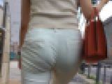 《あえての透けパンティー》 No.1713【Part2・今回は白スラックスパンツだ！】