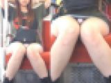 [顔出し][フルHD]パ○ツのガラまでずっと丸見えのスーパー美女、オススメ!![アップあり]電車からの風景～