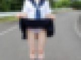 【期間限定販売】顔出し素人【パンチラ＆透けブラ】ミニスカ地方〇〇県J〇リアル夏セーラー服 野外編