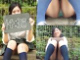 【偽装美人時計騙して盗撮学生編5】制服美少女編　美人時計の撮影＋アンケート調査 対面パンチラ動画