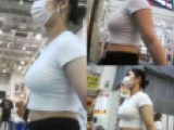 パッチリ二重が可愛い白Tブラトップ乳