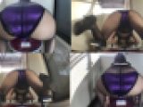 ♡バイブぶち込み♡光沢パンティ＆パンスト♡ストレッチ♡