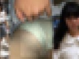 4K bomb437 黒髪清楚フレアミニJDの水玉パンティ　エスカめくり