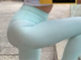 2K動画　ミントグリーンレギンス３　妖艶の腰つき