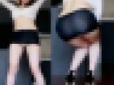 高画質 タイトミニから透けたパンツ！パンチラも！