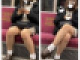 脚を組む美人お姉さんのエロ過ぎる対面パンスト美脚545