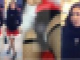bomb_k089 サンタコスの網ニーハイ美人お姉さん　階段めくり