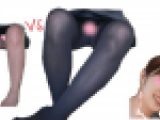 ※顔出し※最新作！あなたはどっちで抜きますか？ストｖｓタイツ～かわいい顔してお股ゆるゆるレディ～黒タイツ編②