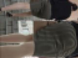 【再販】シマシマの着衣尻の尻の動きに接近！