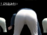 【４K】バックからパシャ♡透けまくり♡濡れてる？食い込んでる？エロ尻○○レディ