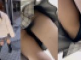リアル感MAX！可愛い系スレンダー美女のパンツをガッツリ逆さ撮り