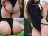 【写真】黒髪ロングのグラマララスなムチムチの美ヒップを突き出すP●ARFAITEな彼女　超盛り341枚！