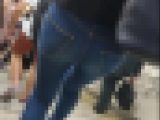 【食べ頃ヒップ】20代細身OLスキニーデニム尻７