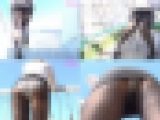 黒パンスト脚を見られたい、露出癖のミニスカOLさん（1）