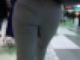 豪快なケツOL