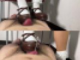I-10）Qu〇enBeeの厚底パンプスで靴コキ (靴コキ・射精あり)