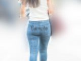 モデル級エロバディ全開！スキニージーンズで極上の美尻を揺らし歩く絶品ギャル！