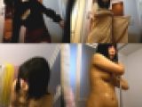 サークルで人気のオタサー姫 全裸シャワーを友人と盗撮 想像以上のぽっちゃり爆乳ボディに大きな乳輪がたまらなくエロい