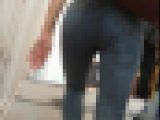 【食べ頃ヒップ】20代清楚系ポニーテール女のジーンズヒップ６