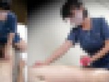 【手コキ交渉編】SSS級爆乳/両手で肉棒を包み込む初々しい手コキ【メンズエステ】