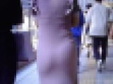 清楚系お嬢様がパーティ帰りにピッタピタのワンピ着てもっこりヒップライン出して歩いてるよ