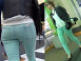 全開クロッチ力！！肉尻爆尻美人OLさんです！
