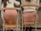 【ピンクタイスカ】透けるぐらい薄いスカートのデカ尻OL2