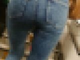 【食べ頃ヒップ】20代細身OLスキニーデニム尻20