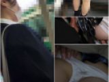 【埼●線】優等生〇Kが半ケツにまでされながら集団痴漢に耐える映像