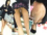 過激なTバックが美尻にがっつり食い込む！美女のぴちぴちミニスカ無防備パンチラ