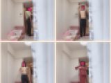 【盗撮／隣のお姉さん】リアル！カーテンの隙間から隣人の美人お姉さんの着替えを隠し撮り（mp4）