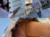 【パンチラ盗撮】放課後帰りの高身長スレンダー美脚女子K生を尾行してミニスカートの中をパン凸突撮