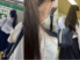 梟の痴漢報告066（ツインテール制服女子に連日痴漢４回目！最後の夏服にガッツリ生マン）